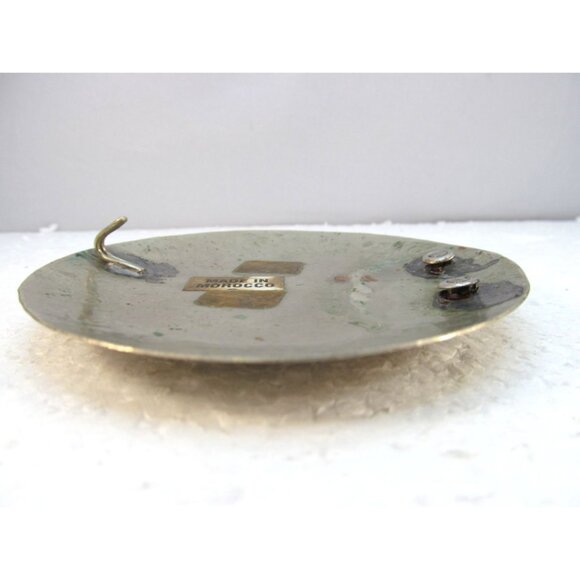 Vintage Large Silver Tone Moroccan Disc Belt Buckle with Geometric Design main image 9